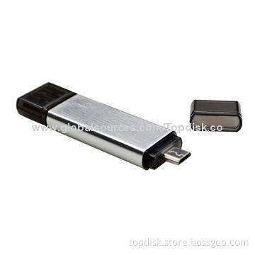 Plastic Casing smartphone OTG USB Flash Drive, Supports Multiple Operating Systems with micro USB